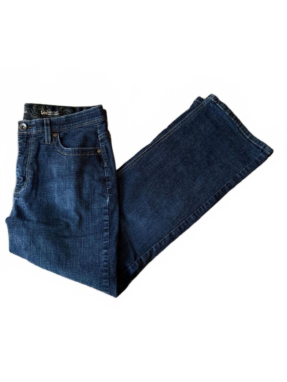Lee Women's Denim Jeans Size 14 Short Streetwear Urban City Straight Leg Blue